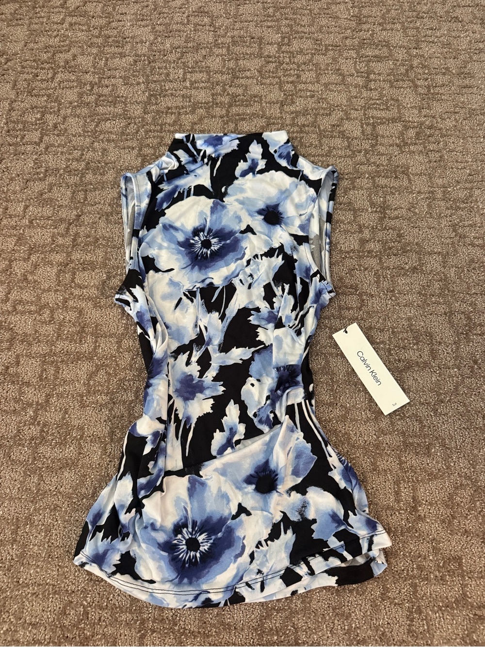 Calvin Klein Blue Floral Sleeveless top